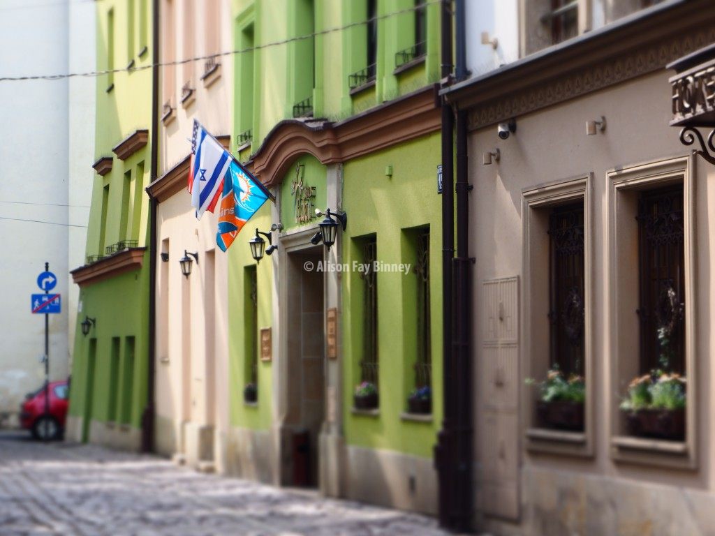 This street in the Jewish quarter in Kazmier, Krakow, featured in the Schindler's list movie. Image: Alison Binney