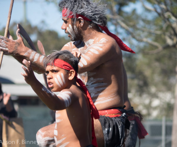 Indigenous dancers at NAIDOC day celebrations